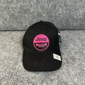 Jeep Women's Cap Black Hot Pink One Size Adjustable Strapback Baseball Hat